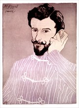 Ouvré, Portrait de Maurice Ravel en pyjama
