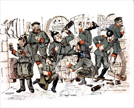 Caricature against the Germans in France