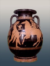 Attic vase, fighting Amazones