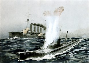 Submarine battle, World War I