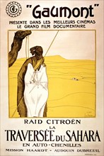 Affiche pour le raid Citroën et la traversée du Sahara