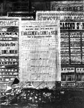 Poster during the war announcing restrictions of sugar