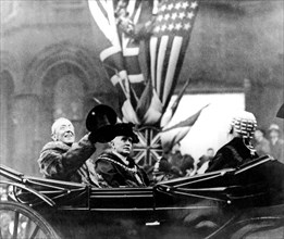 President Wilson in a barouche carriage, London