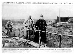 Le commandant Raynal après l'héroïque résistance du Fort de Vaux