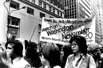 Manifestation à New-York. Marche des femmes pour leur libération