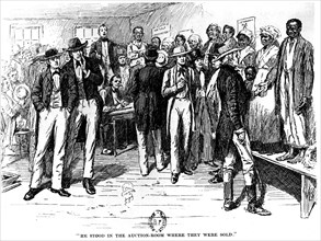 Une vente d'esclaves du temps de Lincoln
