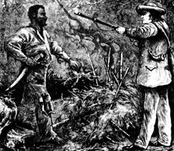 The discovery of Nat Turner following the failure of his rebellion