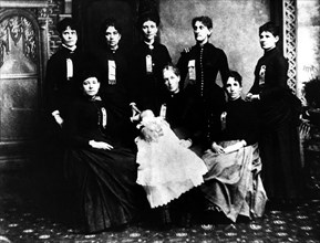 Women's delegation at the1886 Convention of the Knights of Labor. Gathering of the American Women's Trade Union League