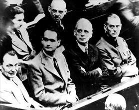 Procès de Nuremberg. Goering, Hess, Ribbentrop et Keitel