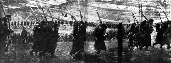 Le défilé après les exécutions lors des mutineries de 1917