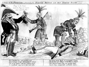 Guerre d'indépendance : les Anglais et leurs alliés indiens contre les Américains et les scalpant