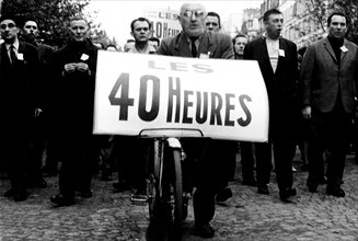 Manifestation syndicale entre Bastille et République, Paris, 1967