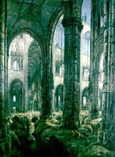 Ruins of the gothic cathedral in Dresden