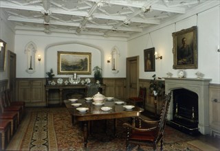 La salle à manger dans la maison de Sir Walter Scott à Abbotsford