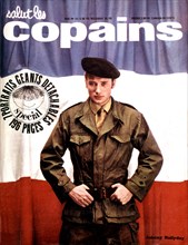 Cover of the newspaper 'Salut les copains', with Johnny Hallyday