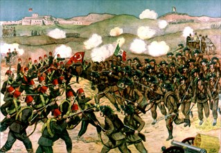 Tripoli. Premières batailles entre Italiens et Turcs