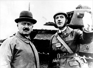 Charles de Gaulle and Albert Lebrun