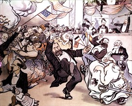 Jean Jaurès, satirical cartoon from 'Le Rire'