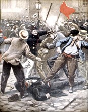 Pendant le conseil de guerre, bagarres à Paris, 1899