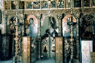 Salle aménagée en chapelle post-byzantine