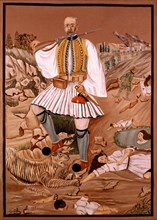 Imagerie populaire grecque, Venizelos, héros de la guerre d'indépendance grecque