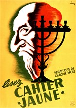 Affiche de propagande de Dumas pour le journal antisémite "Cahier jaune", 1940-1944