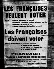 Affiche électorale en faveur du vote des femmes, 1936