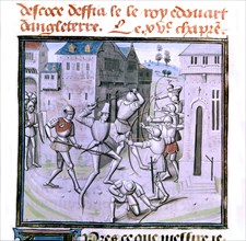 Chronicles of Froissart, King of Scotland defying King Edward of England