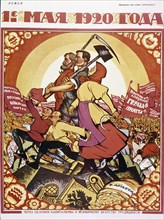 Affiche soviétique de propagande de Nicolaï Kotcherguine