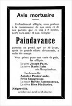 Prospectus satyrique sur la disette en France, 1917