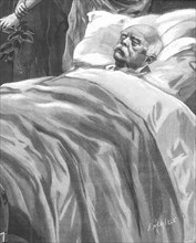 Bismarck sur son lit de mort. in "Le Journal illustré"