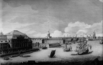 St. Petersburg, View of the banks of the Neva river