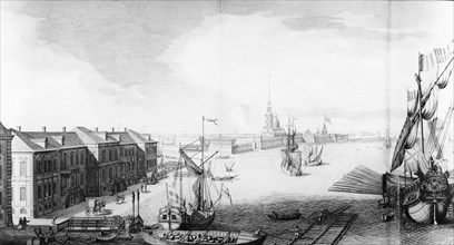 St. Petersburg, View of the banks of the Neva river