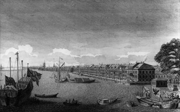 St-Petersburg, View of the banks of the Neva river