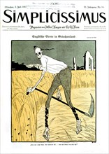 Caricature de Blix : "La récolte anglaise en Grèce"