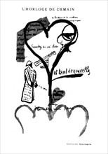 Drawing by Guillaume Apollinaire for his poem 'L'horloge de demain'