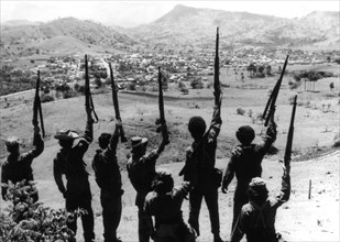 Cuban film 'The young rebel'. Cuban guerillas during the Revolution