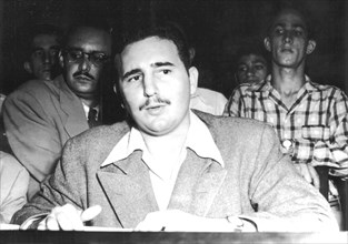 Fidel Castro après son arrestation et avant son expulsion de Cuba (1953)