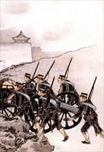 K.Suzuki. Bataille de la Mandchourie. Occupation du château de Fungwong