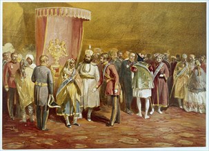 Simpson, Première cérémonie de la remise de la décoration de l'Etoile des Indes à Allahabad (1861)