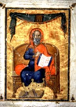 Hippocrate's works, Hippocrate holding his manuscript in his hand