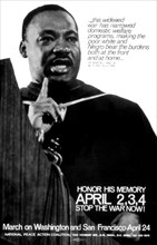 Affiche, Martin Luther King pronoçant un discours lors de la marche pour les droits civiques