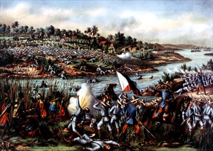 Battle of Paleo (Manila) between Spaniards and Philipinos (1899)