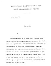 Circular with heading of the French committee for information and action for Jewish people in neutral countries