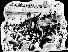 Rabbi Ruelf suggesting a vote to thank the president of the Congress, M. Herzl