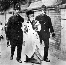 An Irish suffragette arrested in London (July 1913)