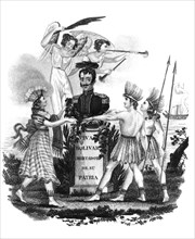 Image populaire célébrant Simon Bolivar