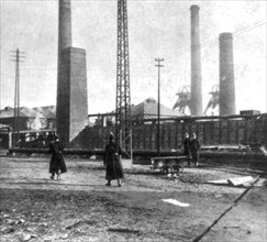 Wales. Scene of the great strike in the coal mines (1910)