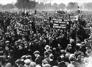 London, 'Hunger marchers' at Hyde Park (1932)