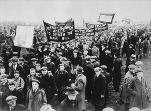 Londres, manifestation contre le chômage à Marble Arch (1934)